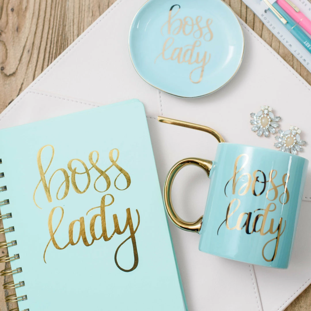 Promo π Sweet Water Decor Boss Lady - Mint + Gold Spiral Notebook π 4 Sweet Water Decor Boss Lady - Mint + Gold Spiral Notebook
