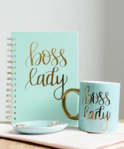Promo π Sweet Water Decor Boss Lady - Mint + Gold Spiral Notebook π 8 Sweet Water Decor Boss Lady - Mint + Gold Spiral Notebook