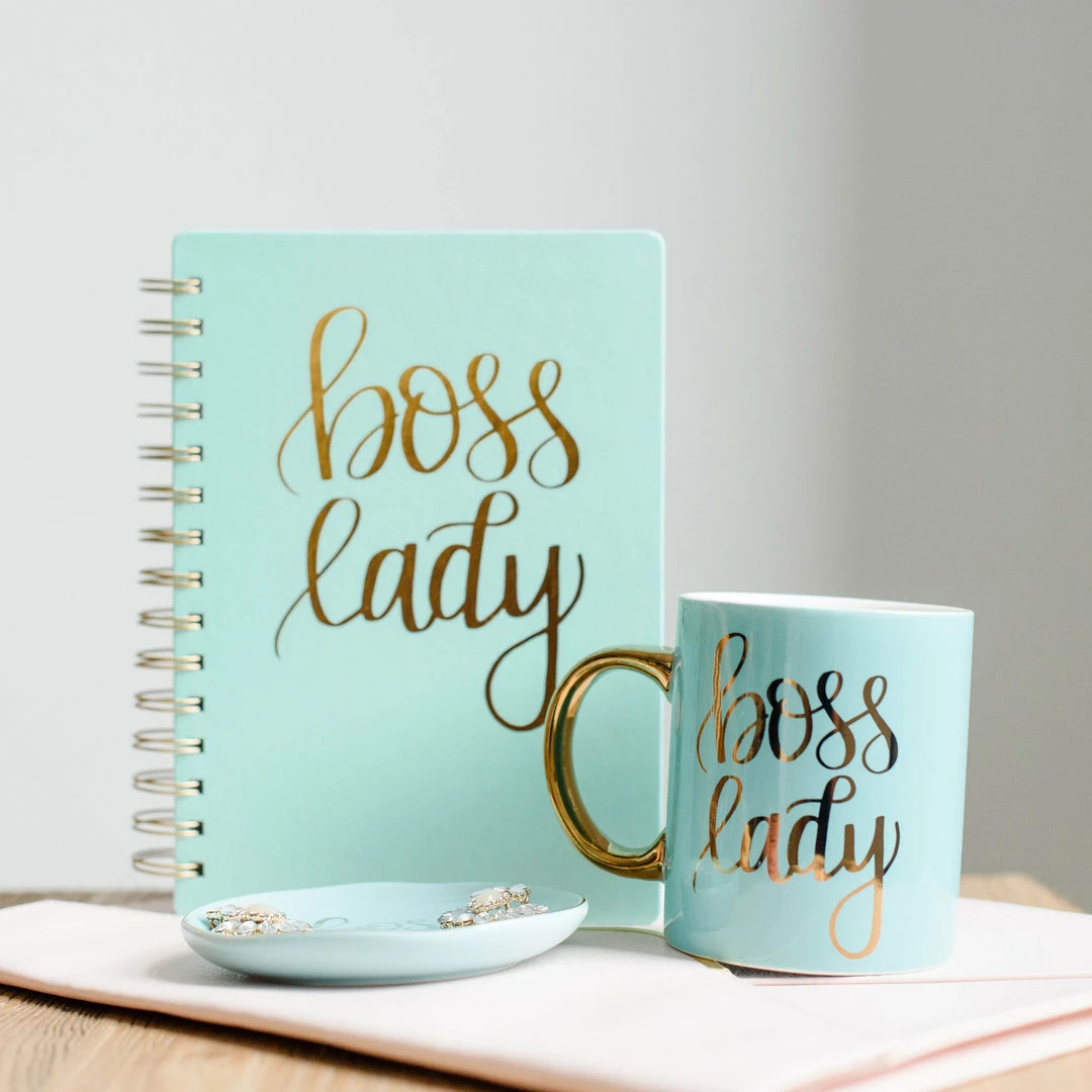 Promo π Sweet Water Decor Boss Lady - Mint + Gold Spiral Notebook π 3 Sweet Water Decor Boss Lady - Mint + Gold Spiral Notebook